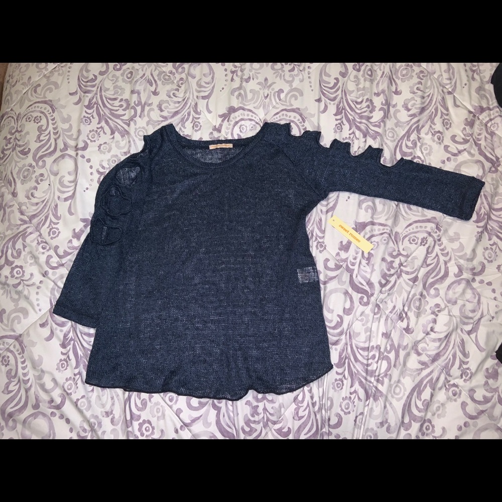 Sweet Romeo -Blue Sweater Size Medium - Picture 2 of 5